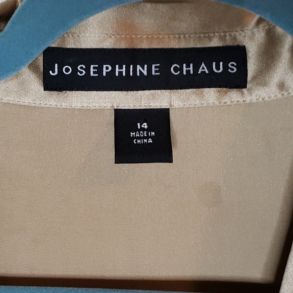 Josephine Chaus Gold Silk Blouse - Picture 3 of 5